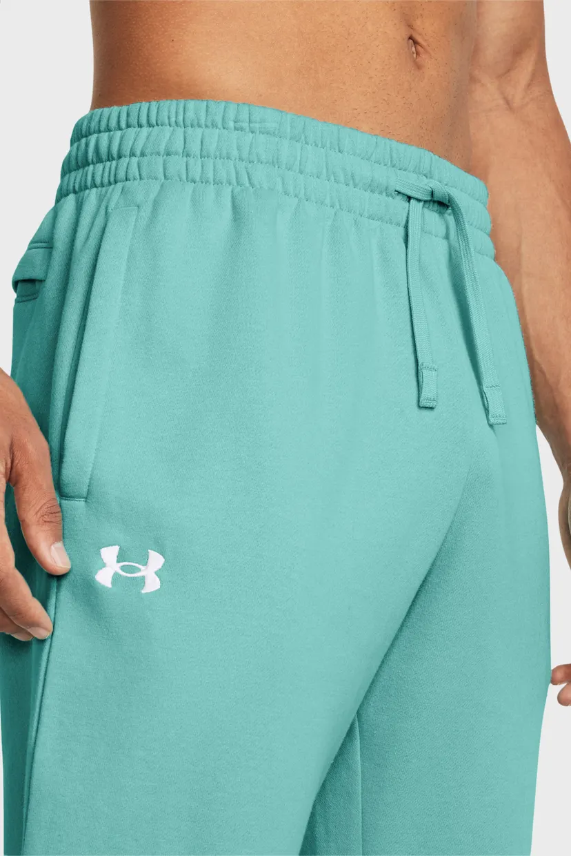 Чоловічі бірюзові спортивні штани UA Rival Fleece Joggers 4