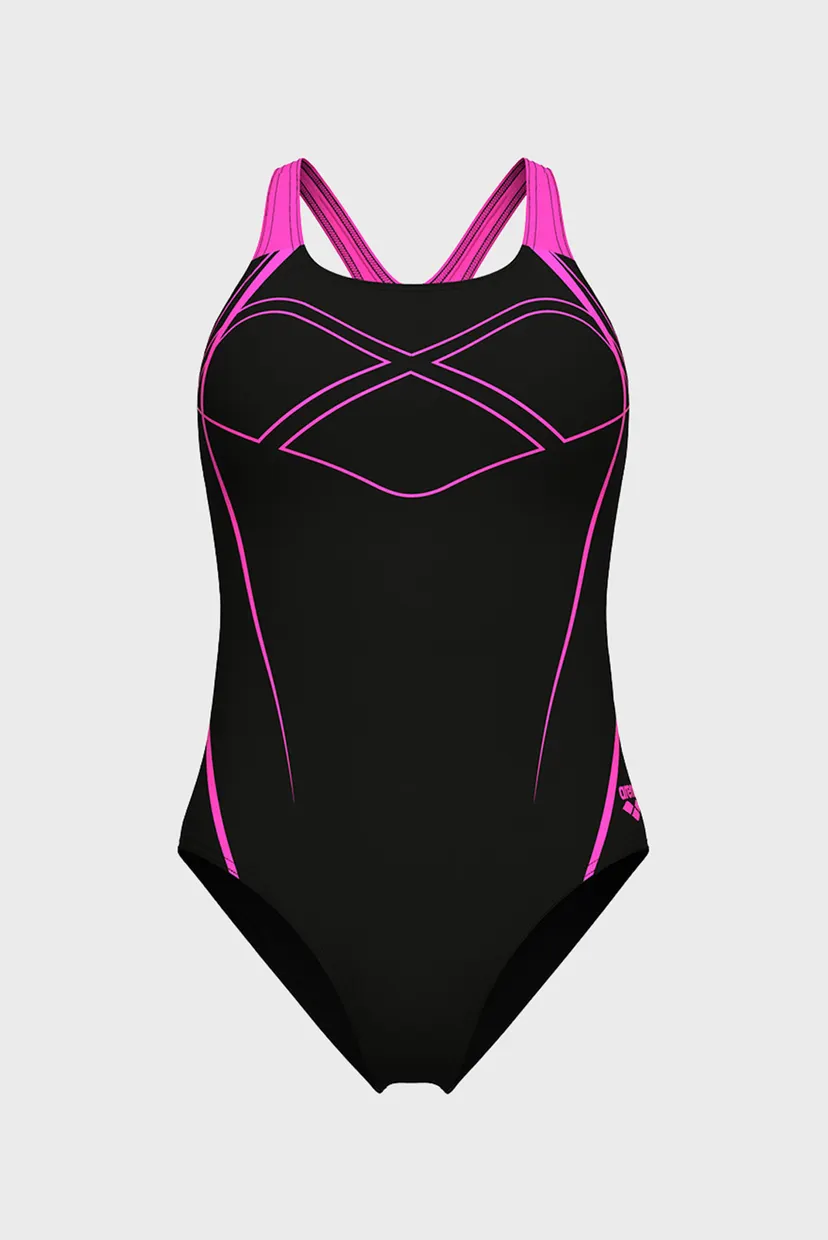 Женский черный купальник GRAPHIC SWIMSUIT SWIM PRO BACK 6