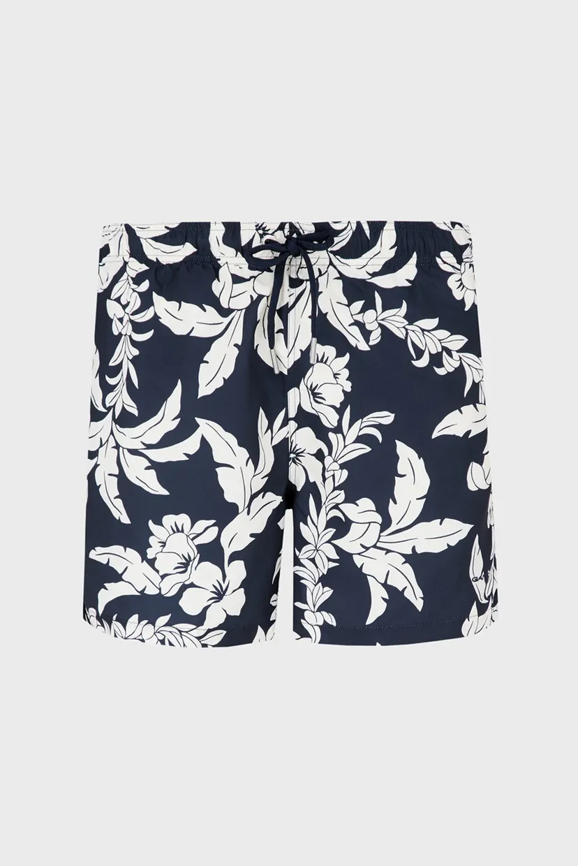Чоловічі темно-сині плавальні шорти з візерунком PALM LEI PRINT SWIM SHORTS 6