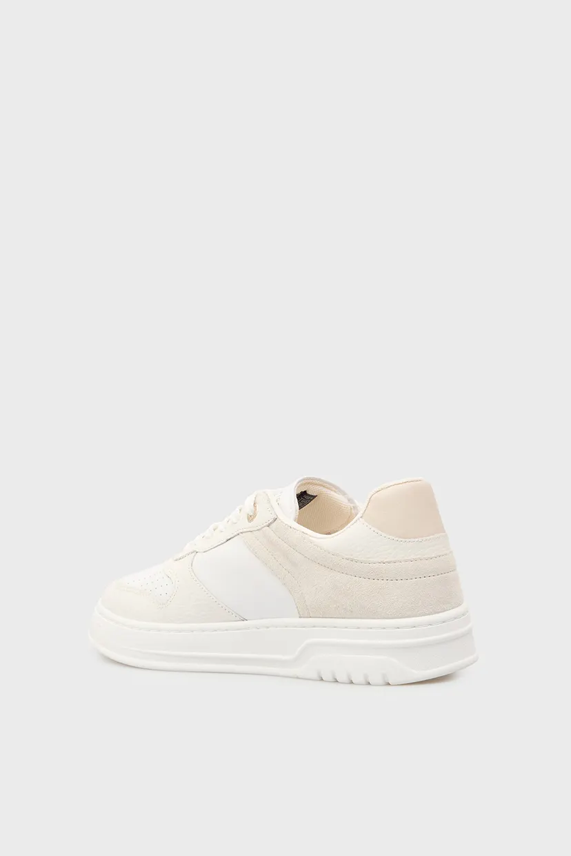 Женские белые кожаные сникерсы SPORTY CUPSOLE 5