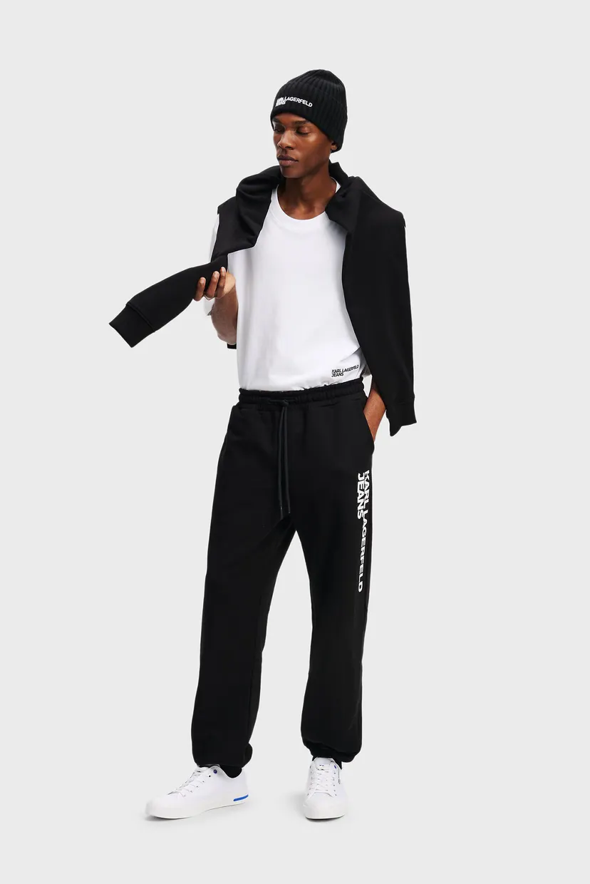 Мужские черные спортивные брюки KLJ TEXT LOGO SLIM SWEATPANT 3
