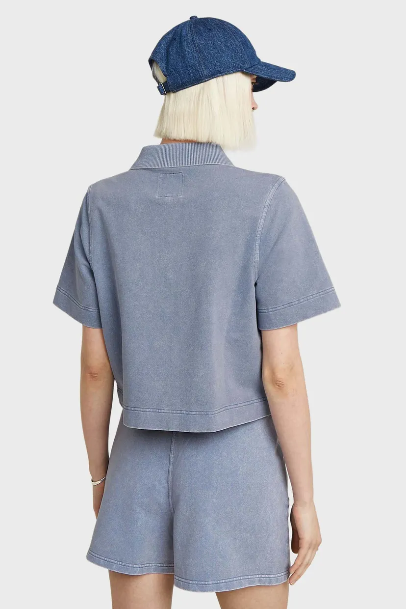 Жіноче блакитне поло Overdyed 3