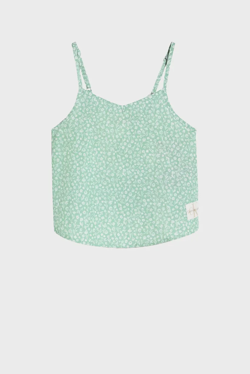 Дитячий зелений топ з візерунком FLOWER AOP STRAP TOP 5