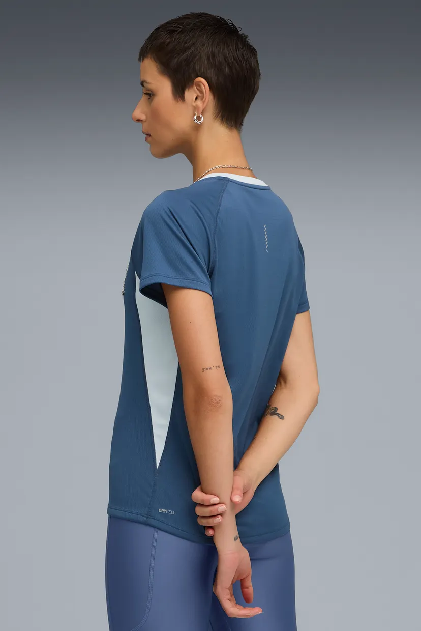 Женская синяя футболка VELOCITY Running Tee Women 5