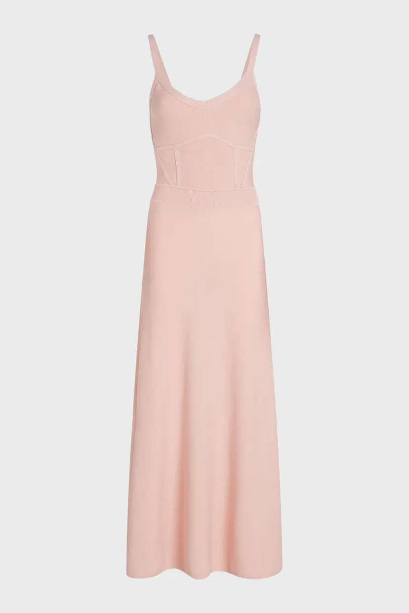 Женское розовое платье sleeveless knit dress 5
