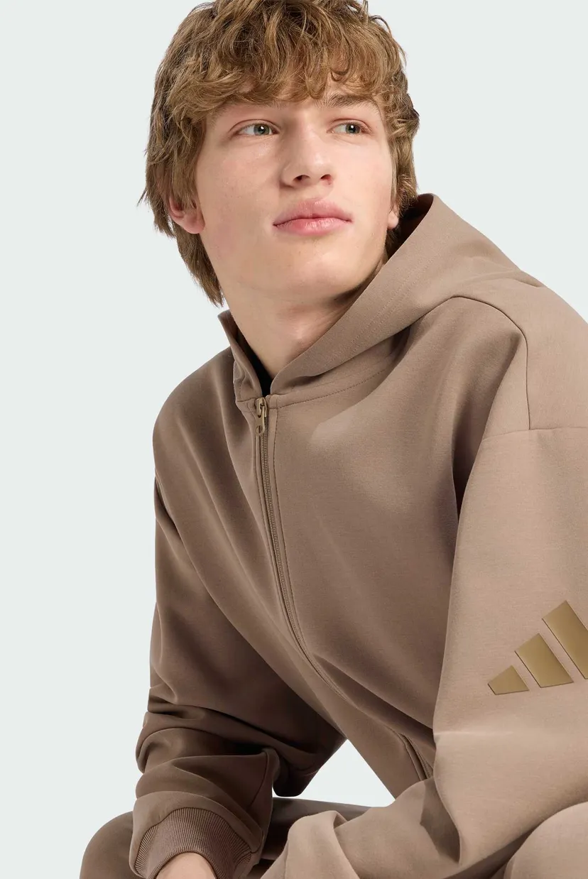 Чоловіче бежеве худі SOFT LUX FULL-ZIP 5