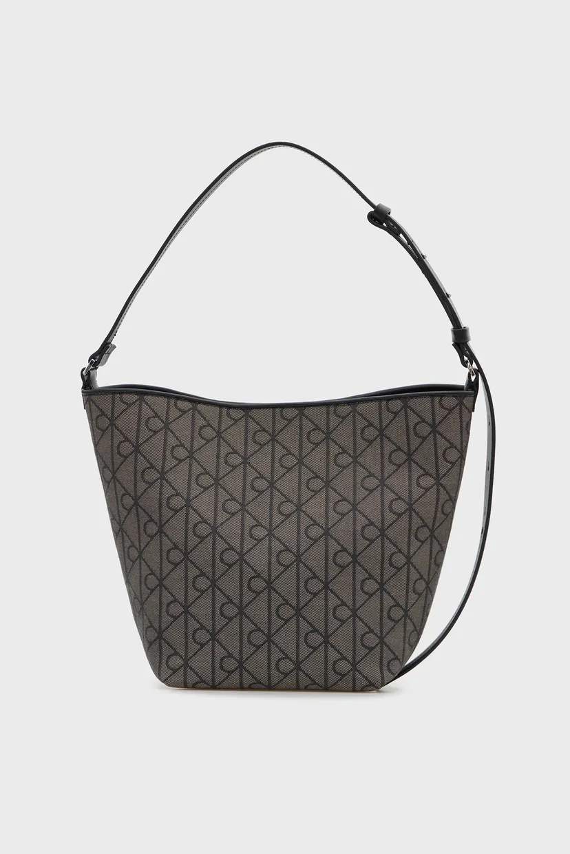 Жіноча сіра сумка з візерунком JACQUARD BUCKET 4