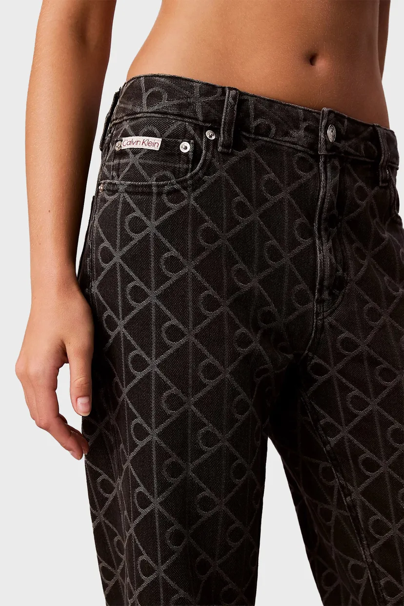 Женские черные джинсы с узором SIGNATURE 90s STRAIGHT BLACK 5