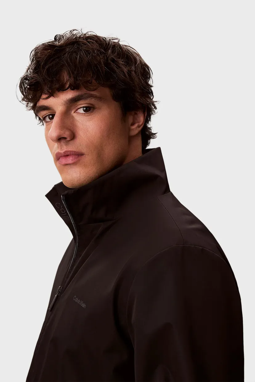 Мужская черная ветровка STAND COLLAR 6