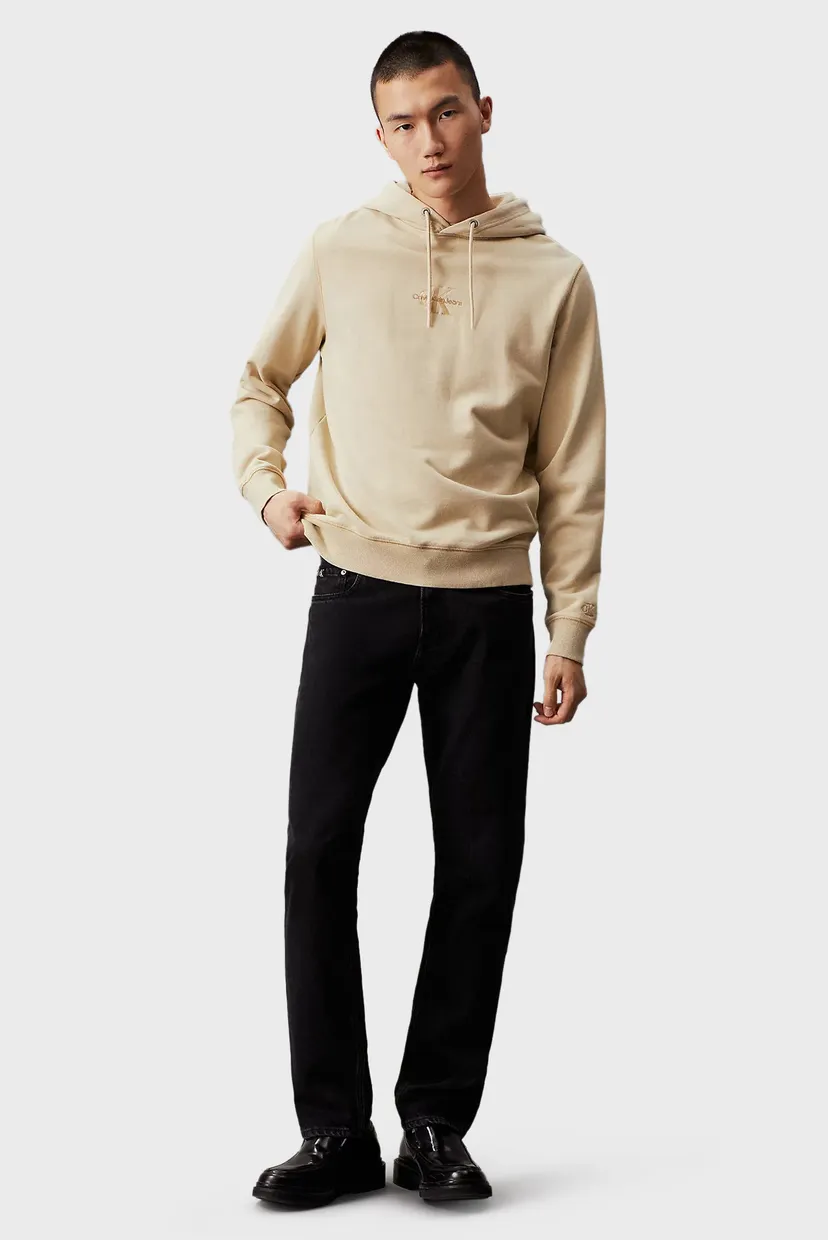 Чоловіче бежеве худі WASHED MONOLOGO HOODIE 4