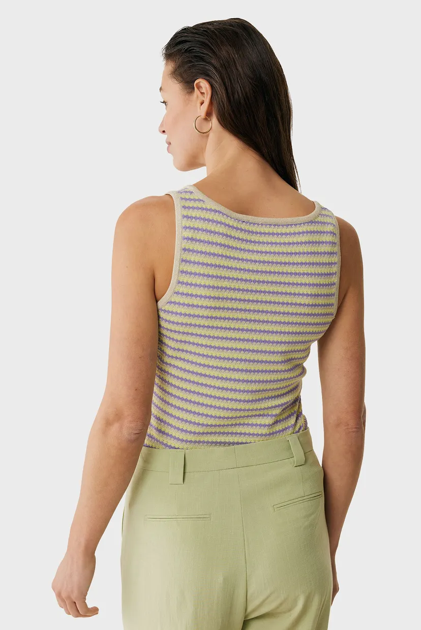Женская майка с узором Stripe lurex knit top 3