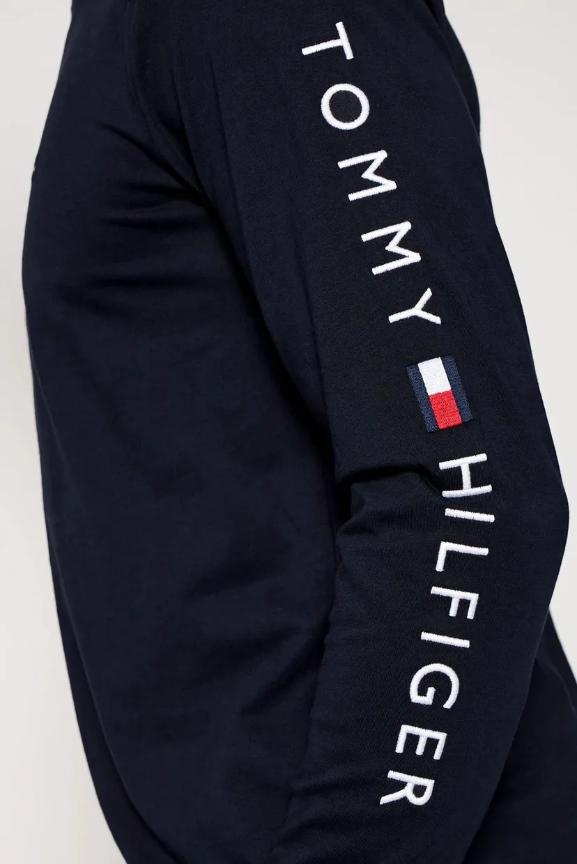 Мужской темно-синий лонгслив TOMMY LOGO TEE 4