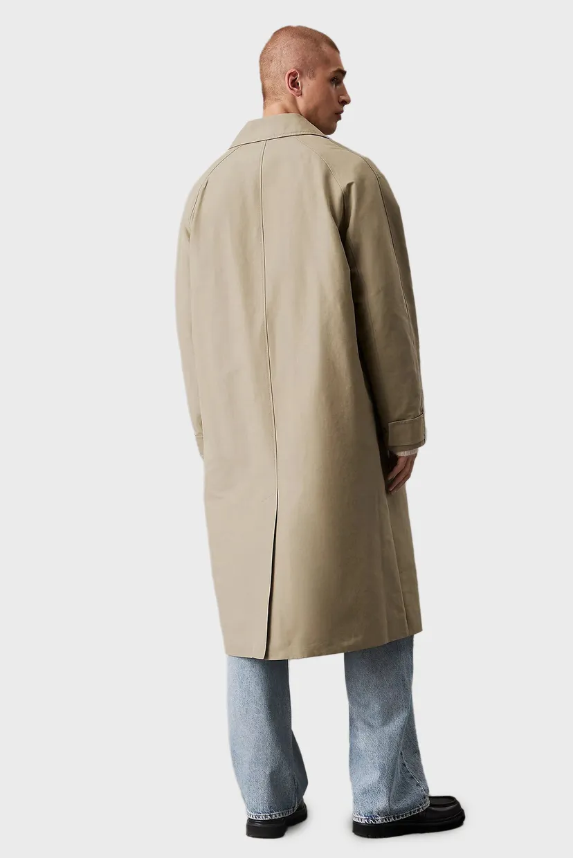 Мужской бежевый плащ COTTON NYLON MAC 3