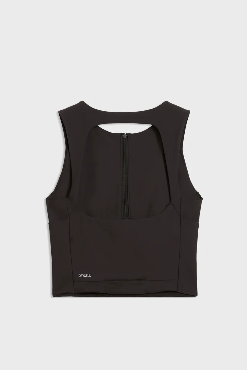 Женский черный топ LIGHTSTRIDE Cropped Running Tank Women 7
