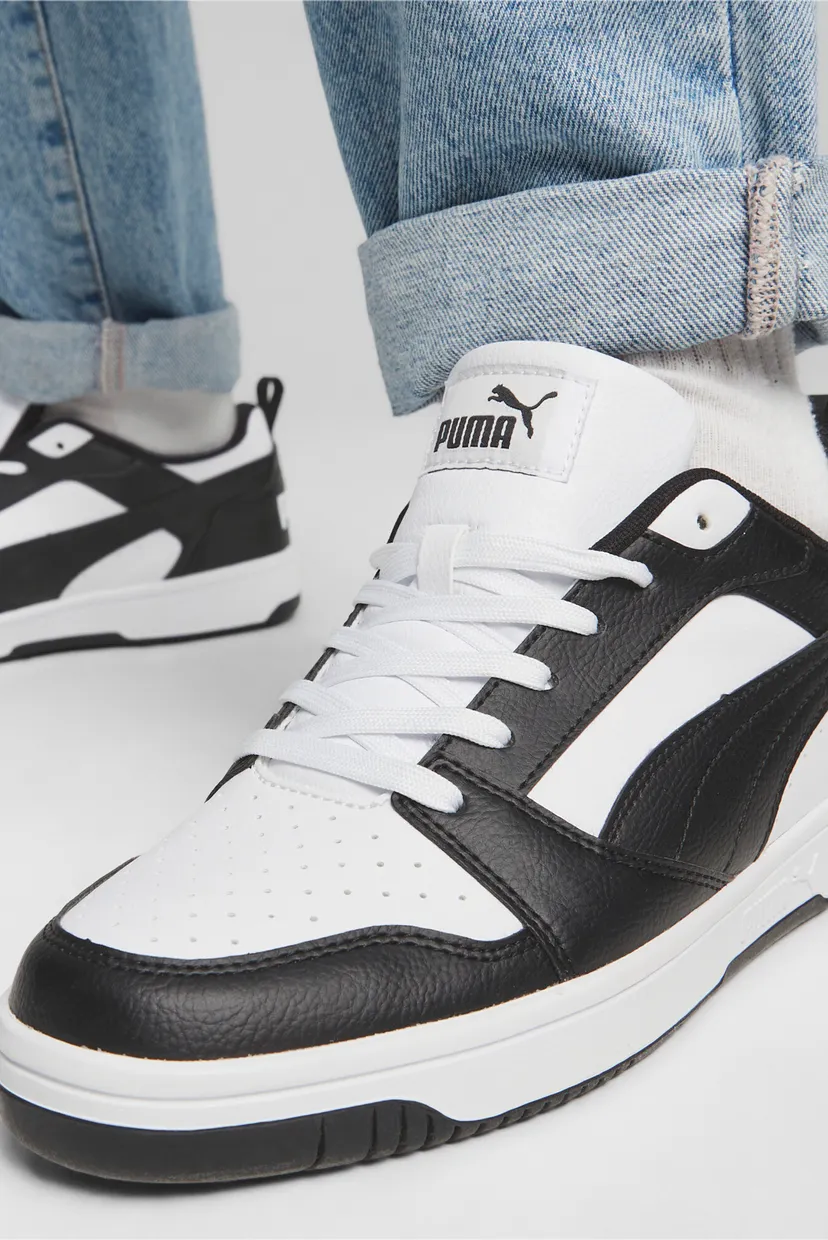 Чорні шкіряні снікерси Rebound V6 Low Sneakers 7