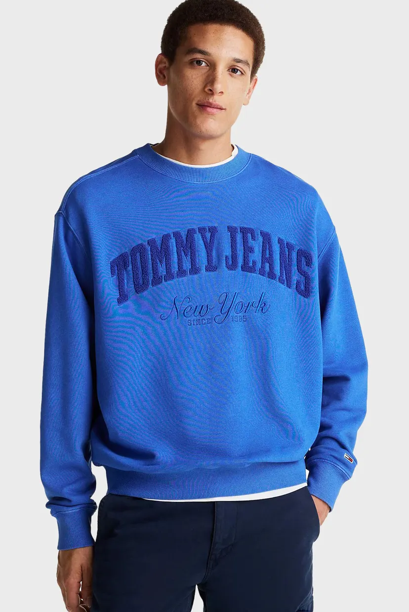 Чоловічий синій світшот TJM RLX VINTAGE VARSITY CREW Tommy Jeans