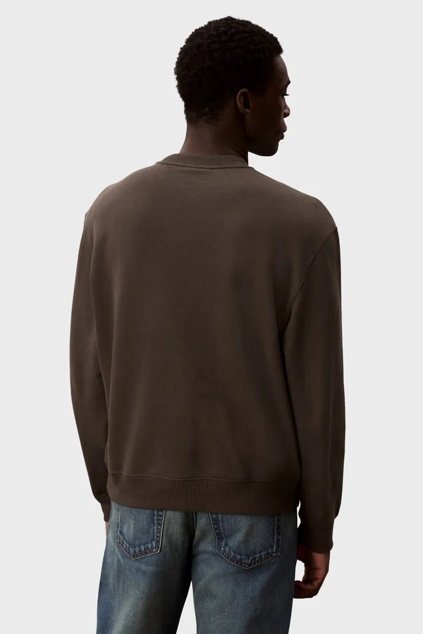 Мужской коричневый свитшот LS EU 350TERRY 3