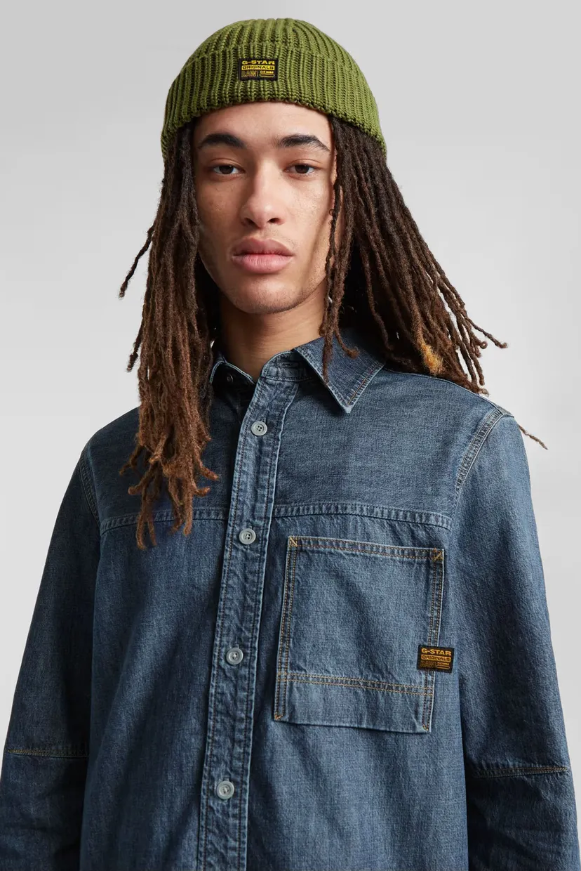 Чоловіча темно-синя джинсова сорочка 1-pocket Regular Denim 4