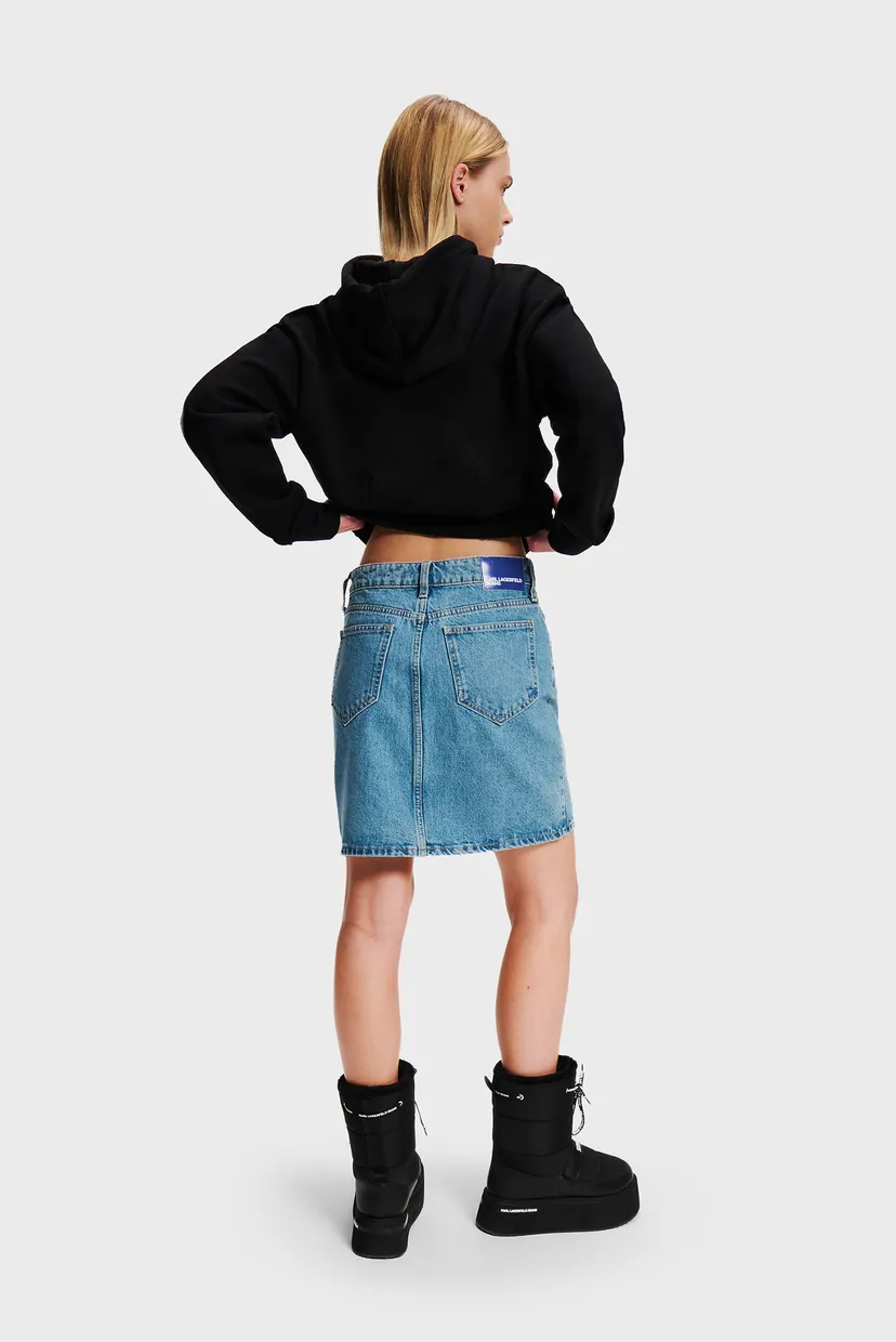 Жіноча блакитна джинсова спідниця decon denim mini 3