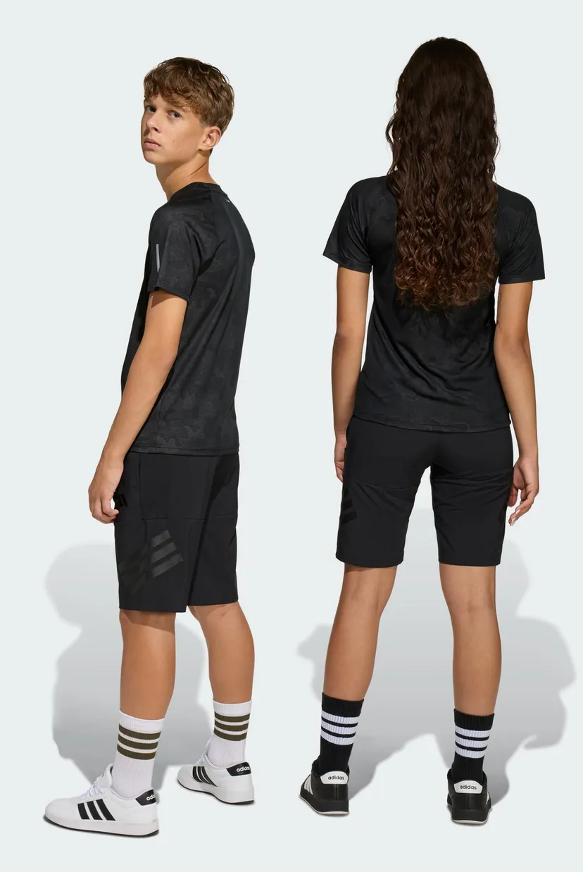 Детские черные шорты SPORT ICONS 3-STRIPES LONG 3