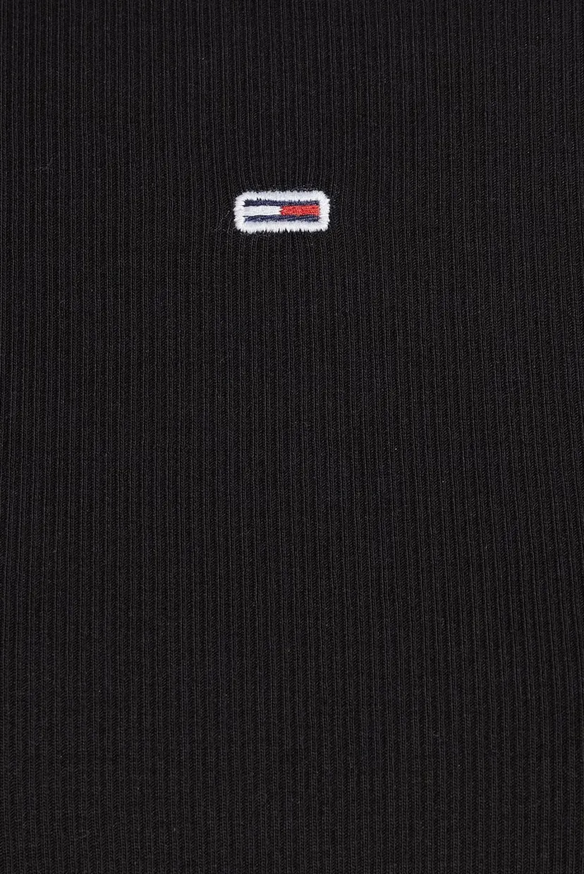 Женский черный лонгслив TJW SLIM ESSENTIAL RIB LS 4