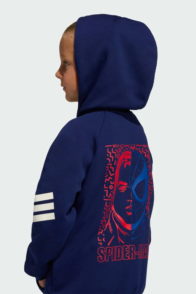 Детская синяя спортивная кофта ADIDAS MARVEL SPIDER-MAN 4
