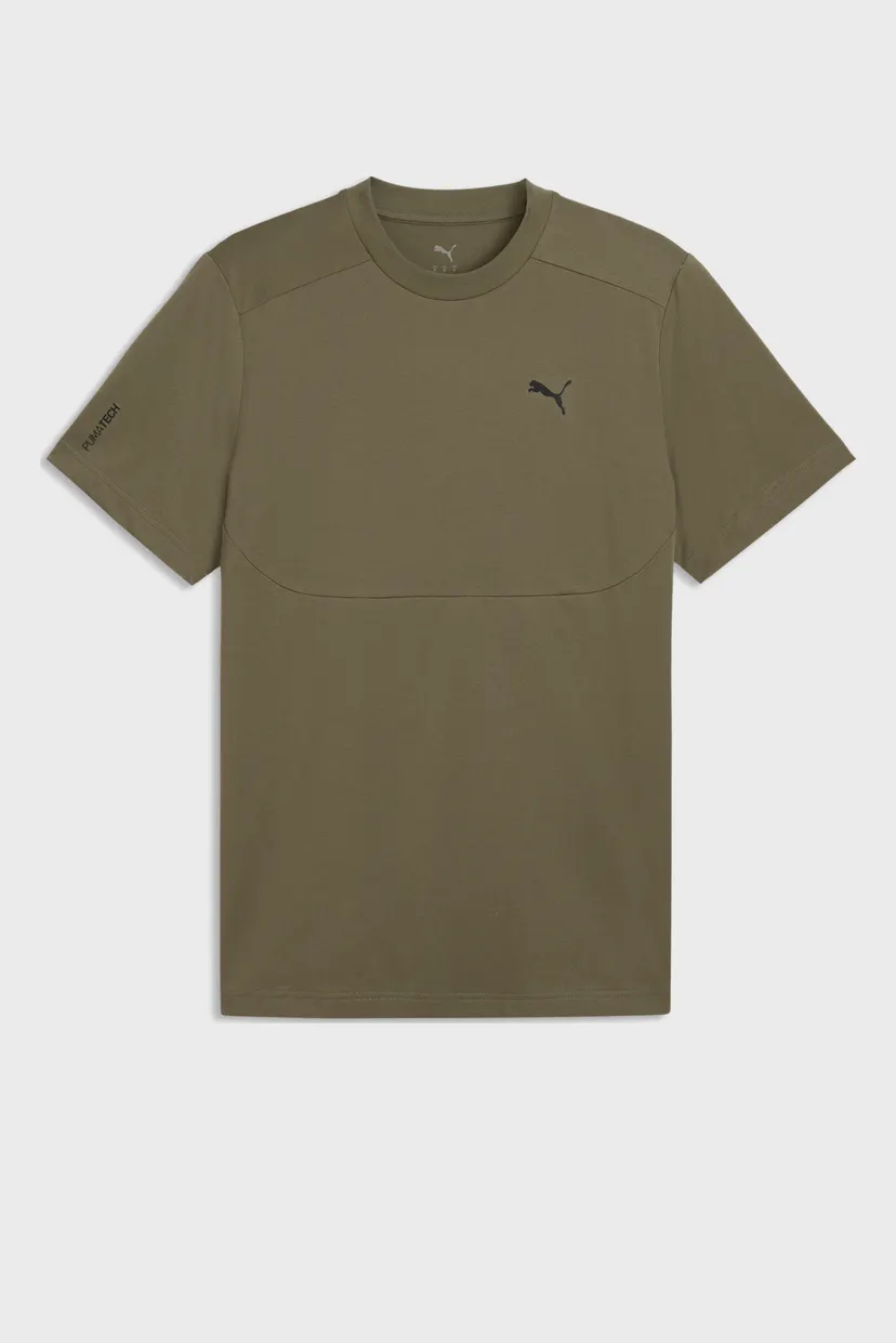 Мужская оливковая футболка PUMATECH Tee Men 4