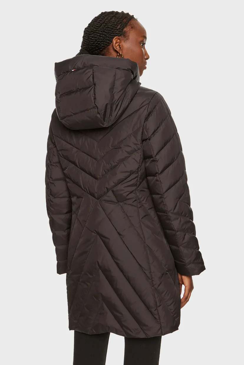 Жіночий чорний пуховик CHEVRON MW DOWN COAT 3