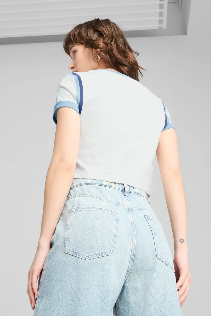 Женская белая футболка FUTURE.PUMA.ARCHIVE Graphic Baby Tee Women 3