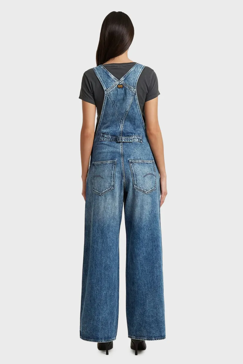 Жіночий синій джинсовий комбінезон Dungaree 3