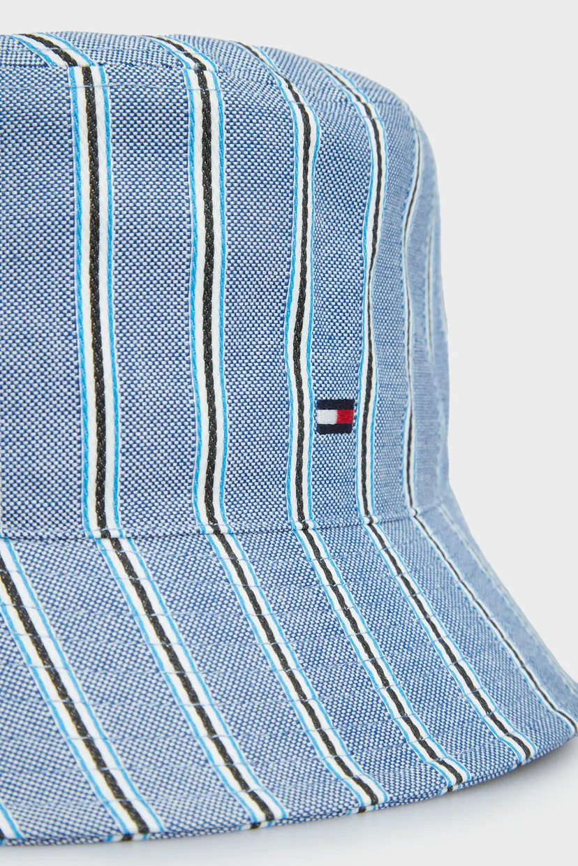 Женская синяя панама в полоску ESSENTIAL FLAG BUCKET HAT 4