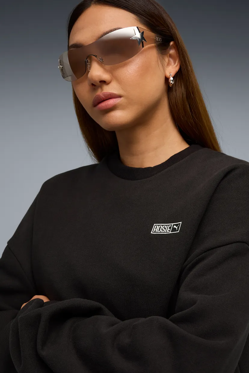 Женский черный свитшот PUMA x ROSÉ Oversized Crew Women 4