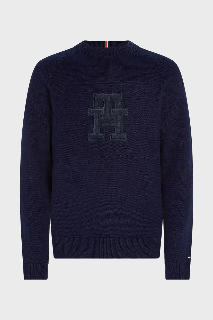 Мужской темно-синий джемпер MONOGRAM CREW NECK 5