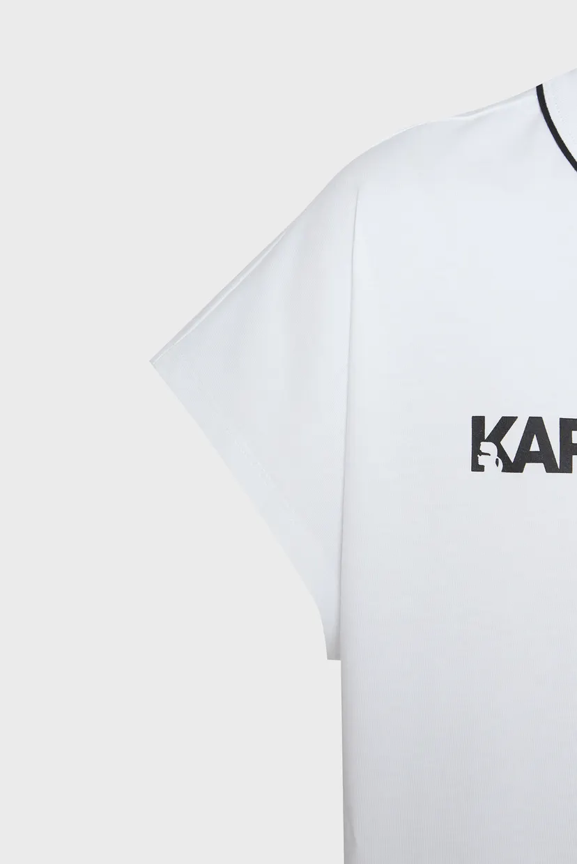 Жіноча біла футболка LOGO PIPING T-SHIRT 3