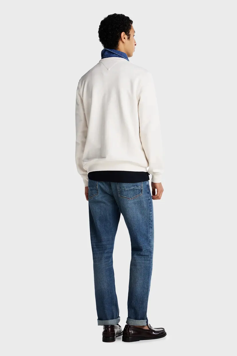 Мужской белый свитшот HILFIGER FLAGS CREWNECK 3