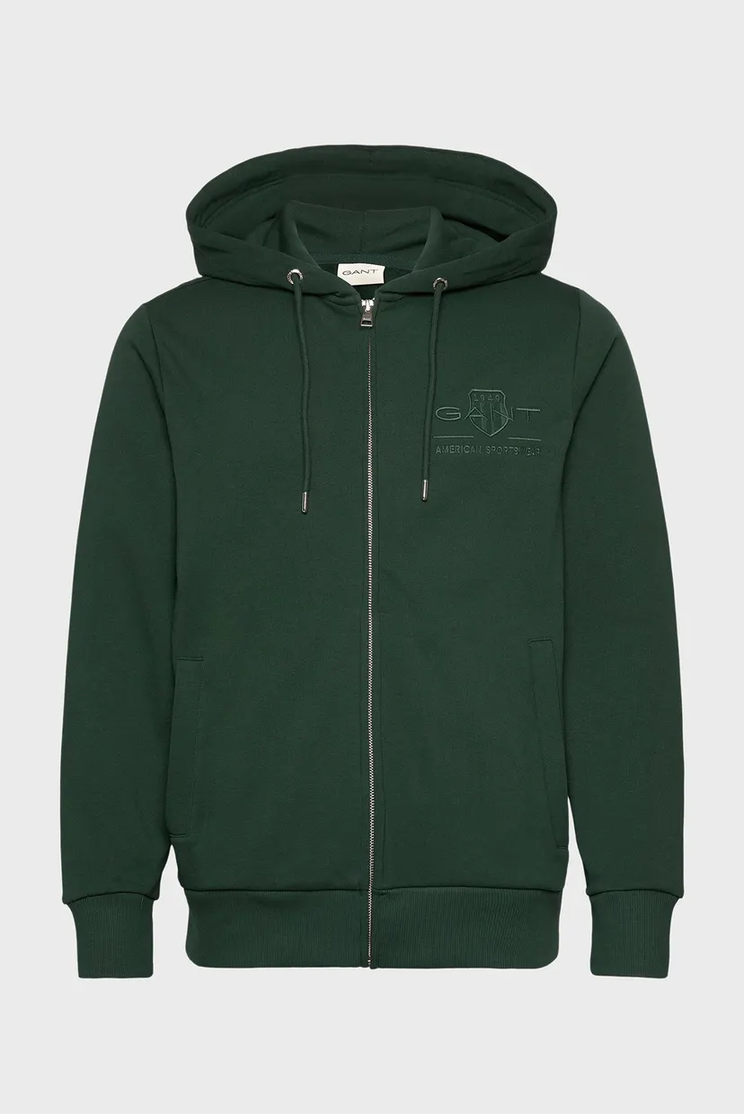 Чоловіче зелене худі REG TONAL SHIELD FULL ZIP 9