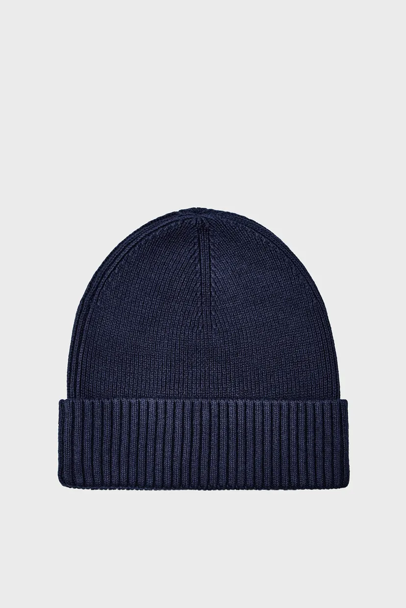 Мужская темно-синяя шапка TH FLAG PIMA COTTON BEANIE 3