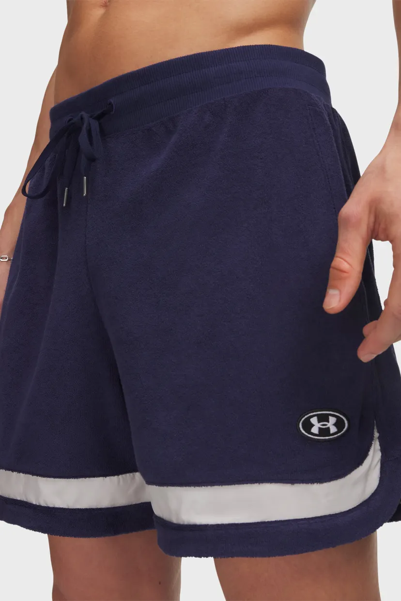 Чоловічі темно-сині шорти UA Icon SW Terry Shorts 4