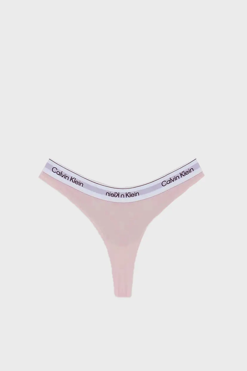 Женские пудровые трусики THONG 7