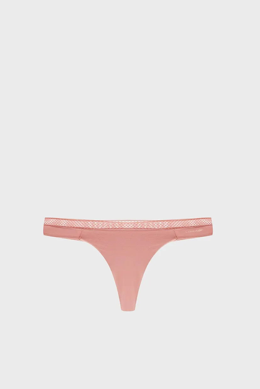 Женские розовые трусики THONG 5