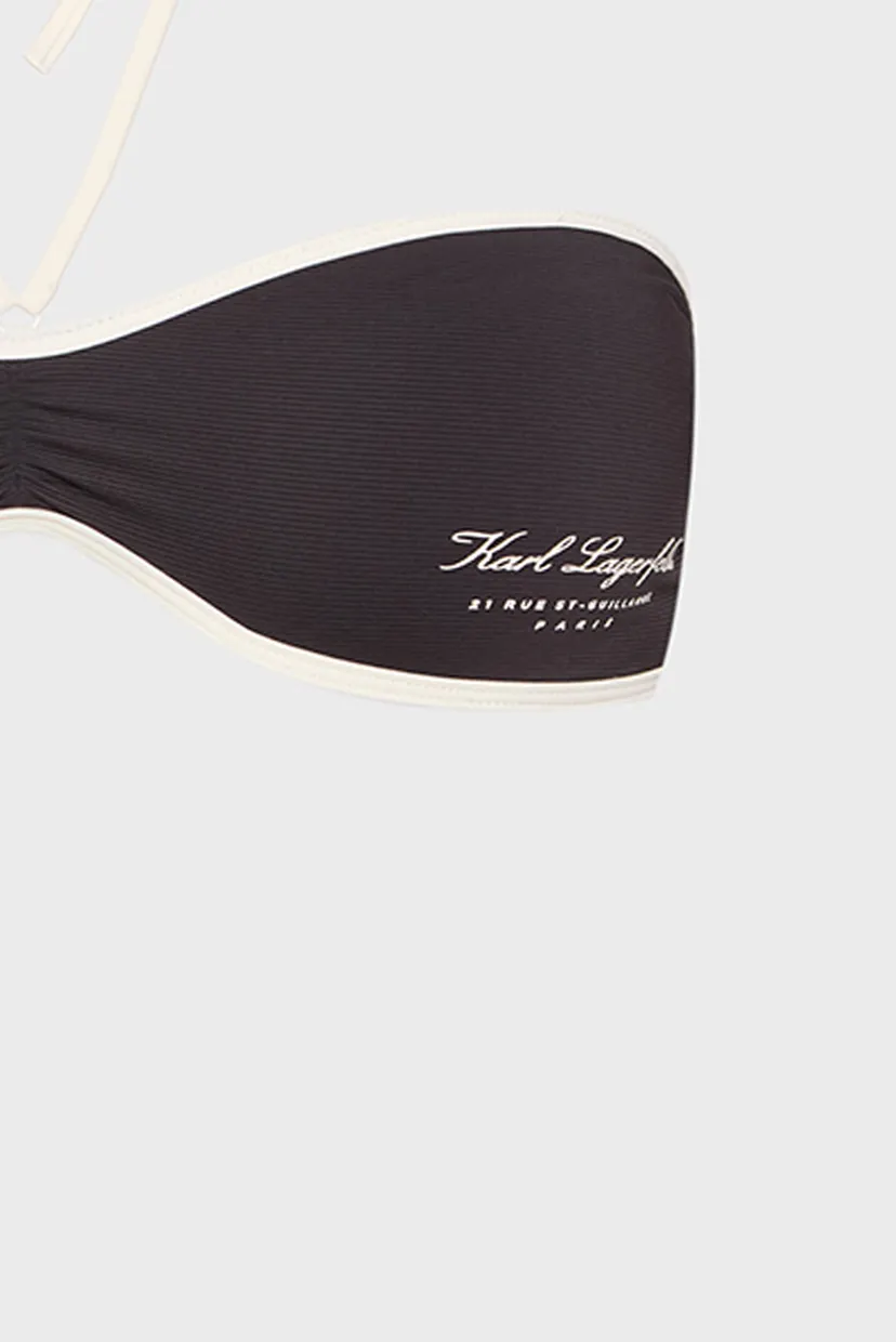 Женский черный лиф от купальника HOTEL KARL RIB HALTER BANDEAU 6