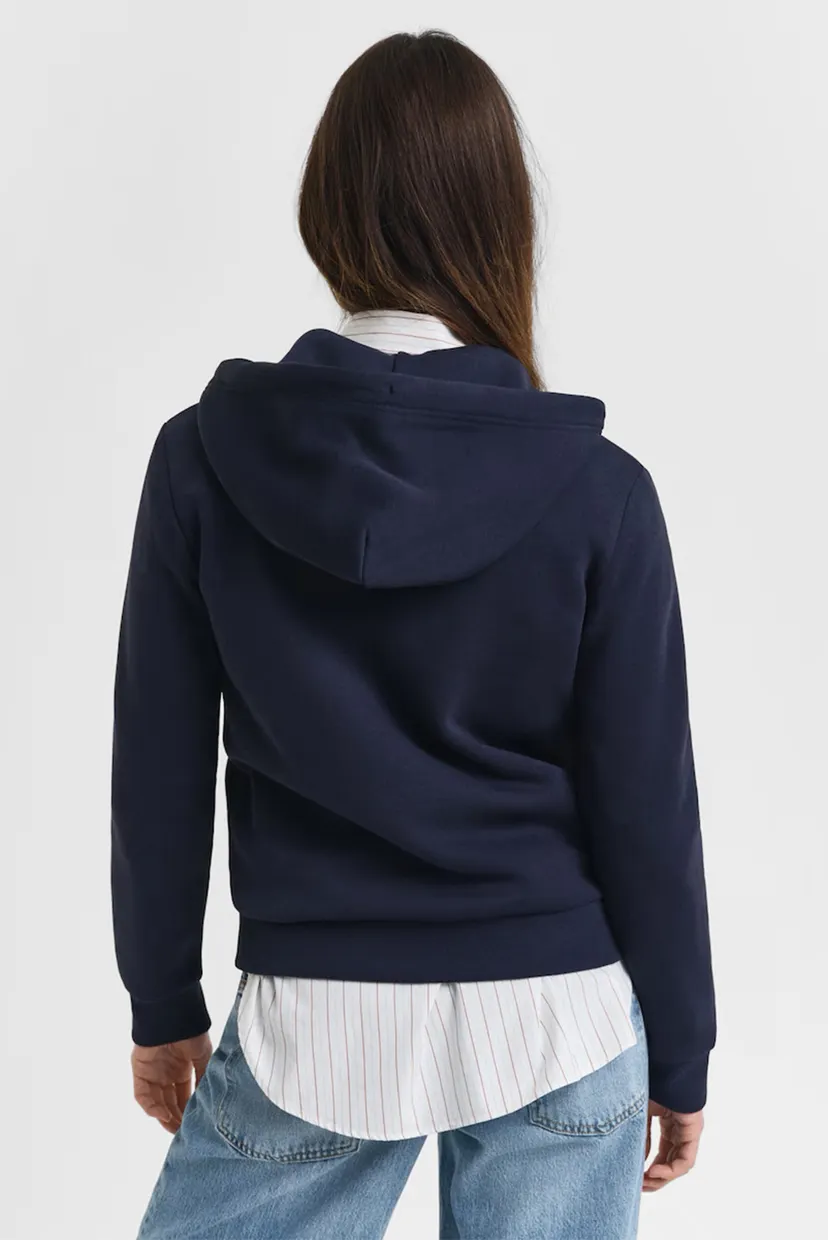 Женское темно-синее худи REG TONAL SHIELD ZIP HOODIE 3