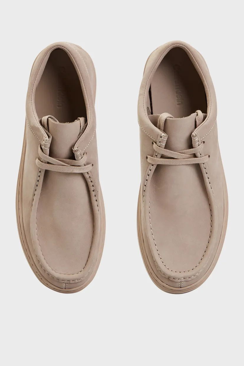 Чоловічі бежеві замшеві дезерти APRON LACE UP NB 4