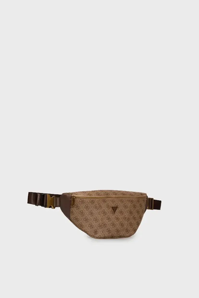 Чоловіча бежева поясна сумка з візерунком TORINO MEDIUM BUM BAG 3