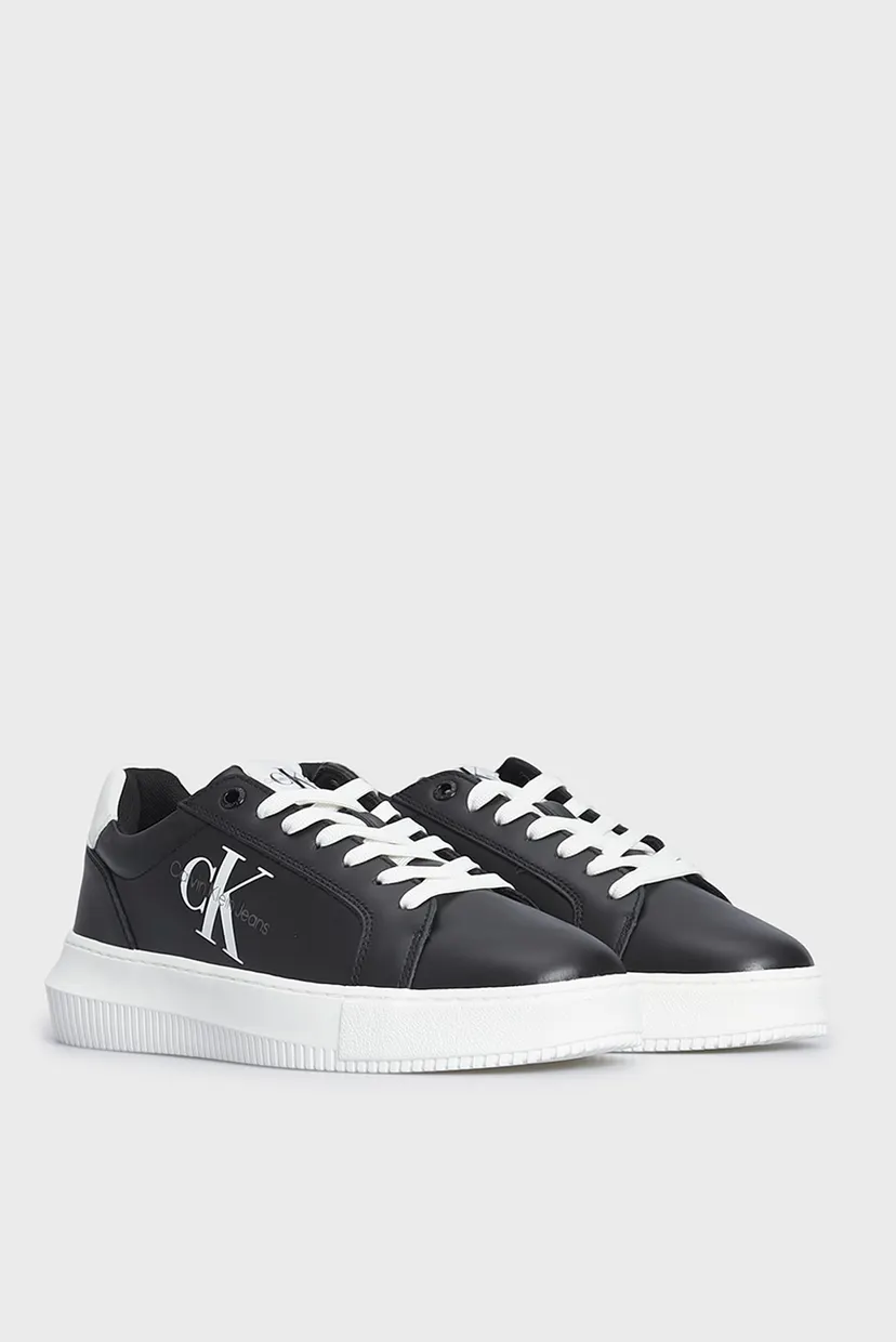 Женские черные кожаные сникерсы CHUNKY CUPSOLE MONO LTH WN 3