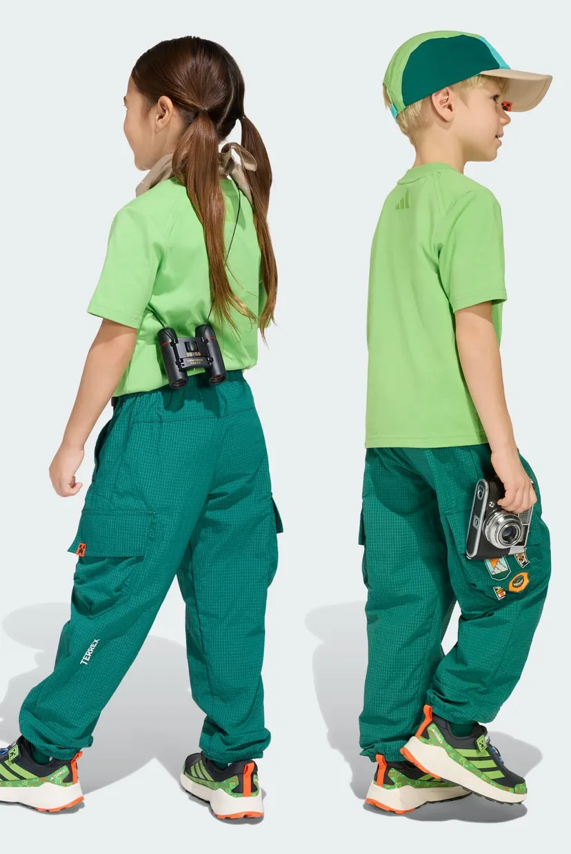 Дитячі зелені спортивні штани adidas Minecraft Terrex CLIMA365 Kids 3