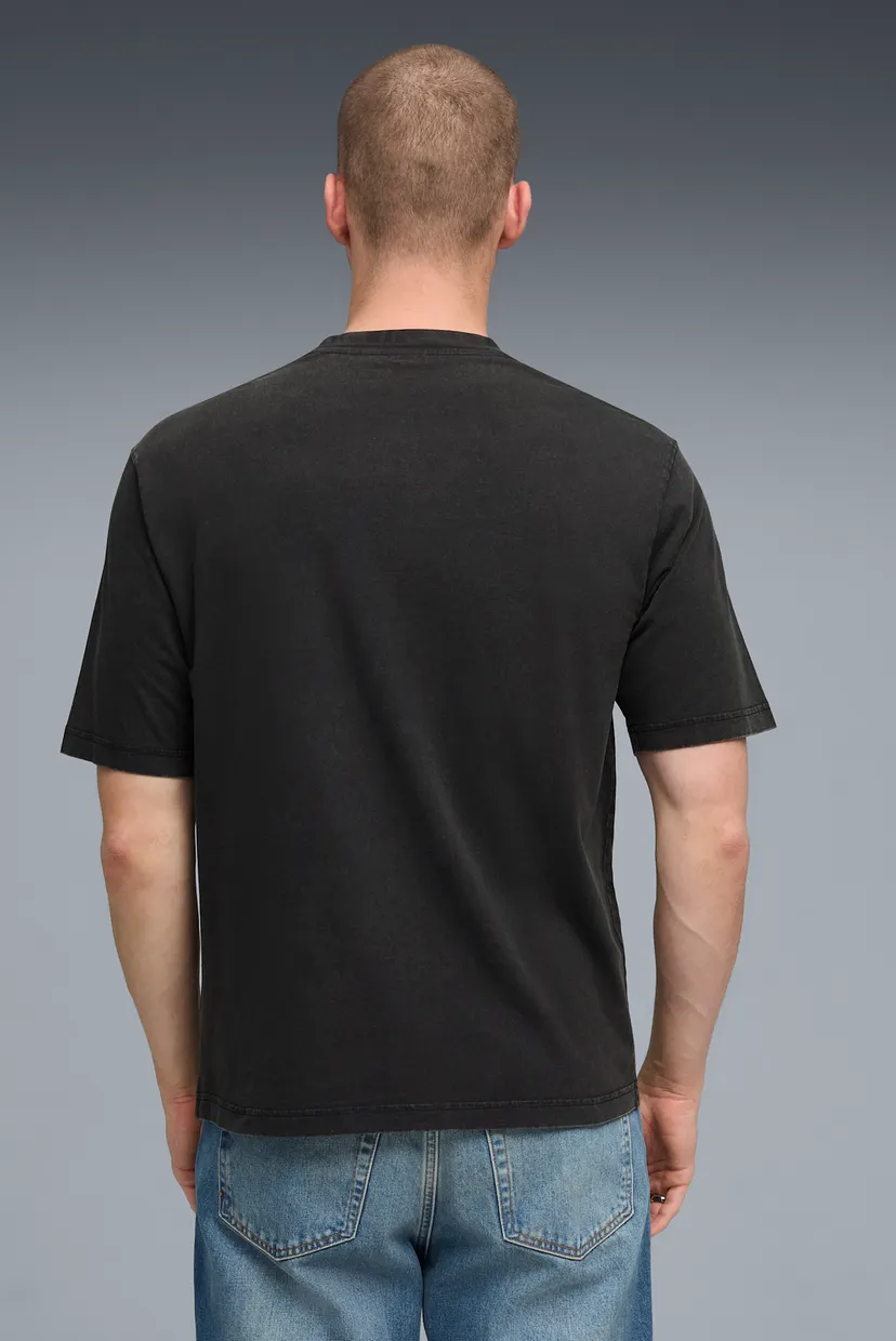 Мужская черная футболка Graphic Boxy Washed Tee Men 3