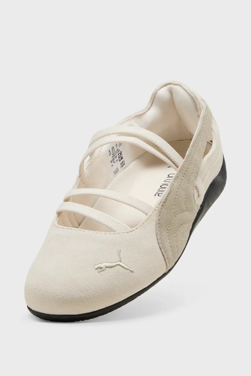 Женские бежевые замшевые балетки Speedcat Ballet Suede Shoes Women 6
