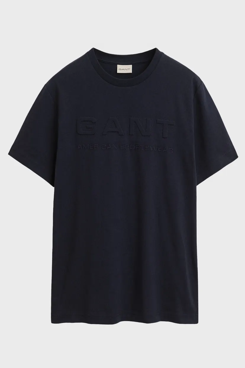 Чоловіча темно-синя футболка EMBOSSED SS T-SHIRT 5