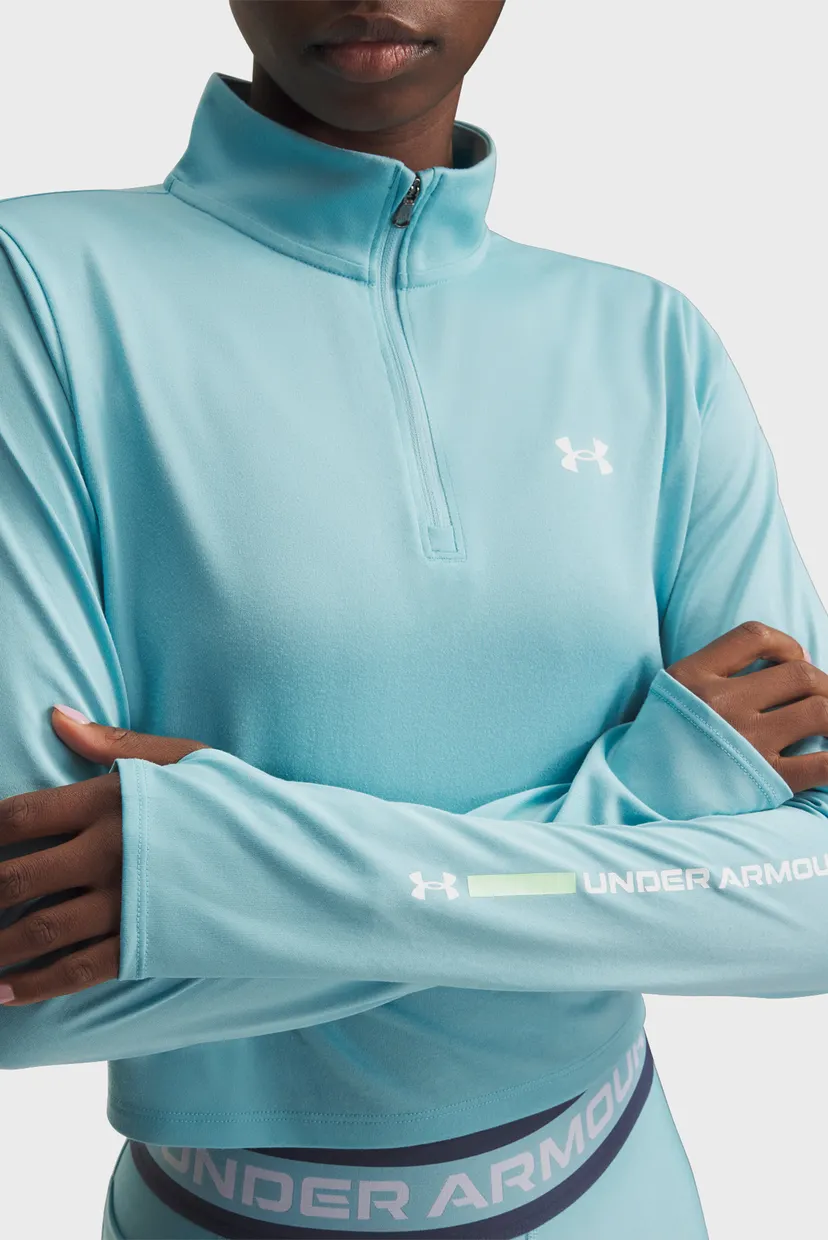 Женская голубая спортивная кофта Tech Branded 1/2 Zip 3